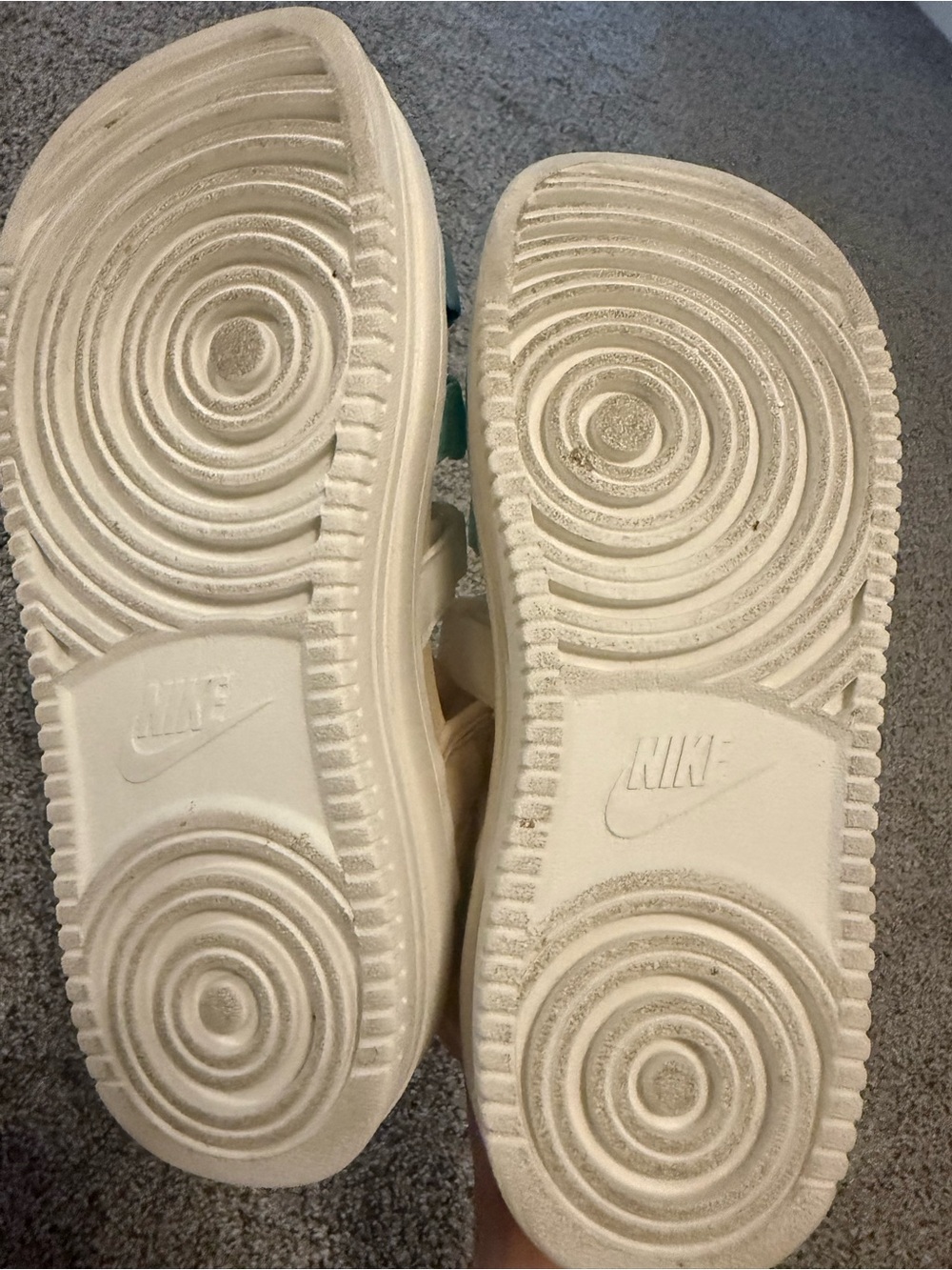 Nike Women's Multi-Color Beige and Aqua Strap Sandals - Picture 6 of 8